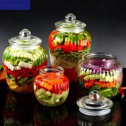 Pickle Jar Household Glass Bottle Sealed Jar for Pickling and Storage