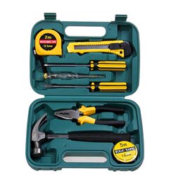 Multifunctional Household Tool Set for Daily Maintenance, Including Pliers, Hammer, Wrench, and Screwdriver Combination