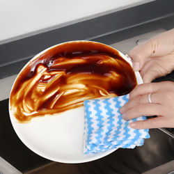 Kitchen Utensils, Thickened Corrugated Dishcloth, Oil-Absorbing Cleaning Cloth, Thickened Glass Cleaning Cloth, Dishwashing Towel, Cleaning Cloth