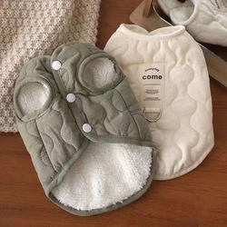 Pet Dog Clothes Winter Lantern Cotton Pet Vest Fleece-Lined Warm Cotton Coat Vest Teddy Bichon Cat Clothes Lu