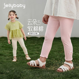 Girls' leggings 2026 summer new children's pants thin children's nine-point pants breathable baby summer casual clothes