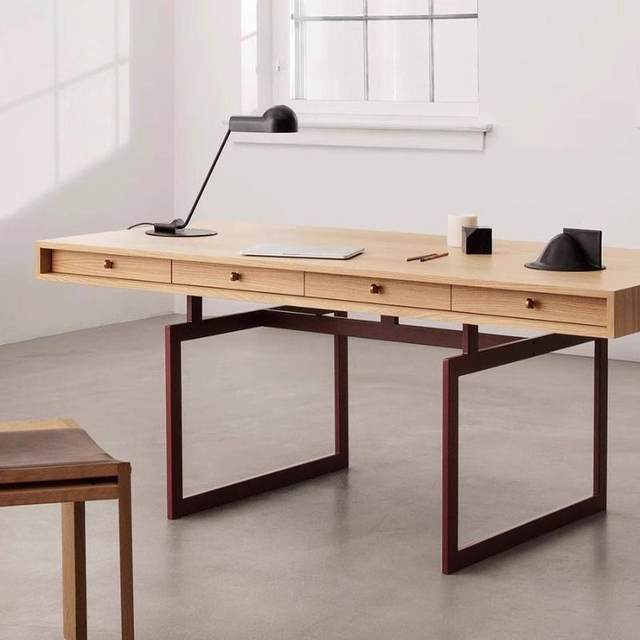 Minimalist solid wood desk modern Nordic design with drawer home ...