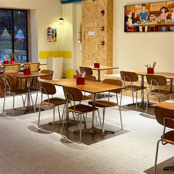 Internet-Famous Coffee and Milk Tea Shop Table and Chair Set, Retro Dessert Shop Ocean Board Square Table, Restaurant Commercial Table, Dining Table