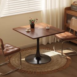 Solid Wood Small Square Table, Negotiation Table, Small Apartment Balcony Coffee Table, Table and Chairs, Leisure Reception, Coffee and Milk Tea Shop Dining Table