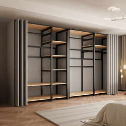 [Free Shipping in Hong Kong] Integrated Wardrobe Combination for Home Use in Bedroom, Walk-In Closet, Easy Assembly, Metal Small Wardrobe