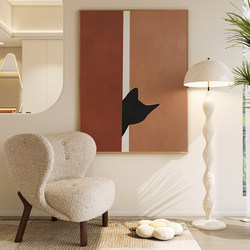 2026 New Model Bedroom Pure Hand-Painted Decorative Painting, Living Room Hanging Painting, Entryway Home Decor, Color-Blocking Art Painting