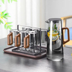 Household Water Set, Heat-Resistant Glass Kettle, Water Cup, Glass Cup Set, Large-Capacity Cold Water Kettle, Cold Water Jug Set