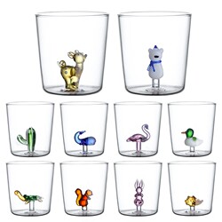 Italian Design Trendy 3D Animal Glass Cup High Borosilicate Glass Heat-Resistant Transparent Wine Glass Beverage Cup Water Cup