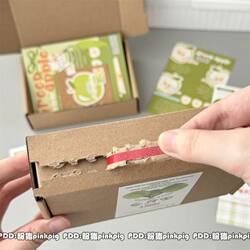 Ins-Style Brown Zipper-Style Airplane Box, Anti-Theft, Anti-Switching, Card Packaging, Dustproof, Shockproof, Express Delivery Packaging Box