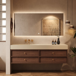 Nanjiajiang Retro Style Rock Slab Integrated Basin Washbasin Bathroom Cabinet Combination Washbasin