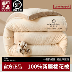 Muji Pure Cotton Quilt Xinjiang Cotton Quilt Autumn and Winter Quilt Thickened for Warmth in Winter Quilt Core Suitable for All Seasons