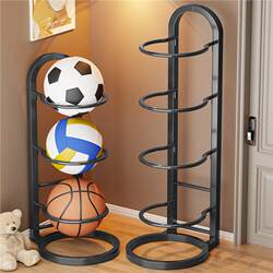 Basketball Storage Rack, Household Floor-Standing Foldable Basketball Rack, Football and Volleyball Storage Rack, Multi-Layer Ball Storage Rack