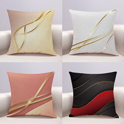 Modern Light Luxury Style Pillow, Curved Art, Simple Living Room Sofa Cushion Cover with Core, Seat Back Cushion, Lumbar Support Pillow
