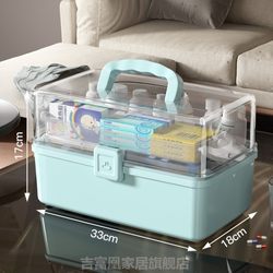 Professional Large Medicine Box, Small Medicine Box for Primary School Students, Emergency Small Multi-Layer First Aid Kit