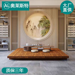 Solid Wood Low Bed Japanese-Style Tatami Platform Bed American-Style Slatted Frame Bed Lazy Bed Children's Floor Wooden Bed