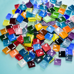 Mosaic Patch DIY Handmade Coaster Materials Crystal Glass Vase Semi-Finished Products Kindergarten Children's Art