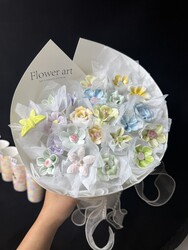 Jingdezhen Ceramic Hand-Painted Bouquet Wedding Gift Eternal Bouquet Finished Product Gift for Girlfriend or Best Friend Hand-Painted Ceramic Flowers