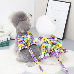 New pet puppy clothes, colorful princess, small and medium-sized dogs, teddy dog ​​clothes, Pomeranian skirts, spring and summer skirts, cross-border