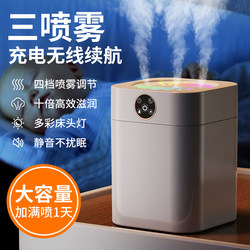 Royalstar【Official Genuine Product】Three Spray Super Large Mist Humidifier for Home, Silent, Bedroom, Rechargeable, Suitable for Pregnant Women and Babies