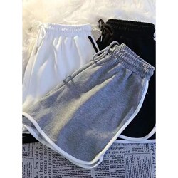 Summer Thin A-Line Mid-Waist Loose Slimming ins Comfortable Sports Shorts for Women, Can Be Worn Outside, Wide-Leg Home Casual Pants