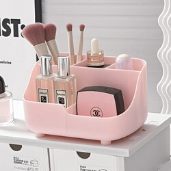 Desktop Large-Capacity Dormitory Cosmetics Storage Box Children's Student Desk Five-Compartment Pen Holder Storage Rack