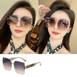 Big Brand Sunglasses for Women, Uv Protection, Slimming for Large Faces, Round Face Sunshade, Sun Protection Sunglasses, Outdoor Glasses, 2026 New Model
