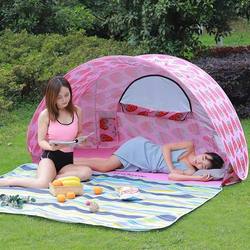 No-Installation Camping Beach Quick-Opening Tent, Suitable for Multiple People, Family Use, Simple Folding, Sunshade, Silver-Coated, Sun Protection, Outdoor Park