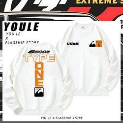 Spoon Sweatshirt Jdm Modified Car Jacket Gk Civic Ekfd2 Peripheral Clothing Loose Fit Youth Trendy Crew Neck