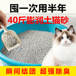 
Free shipping of 20kg*0.5kg cat litter, low dust deodorization, clumping and deodorant cat litter 10kg, special price bentonite 40*0.5kg cat supplies