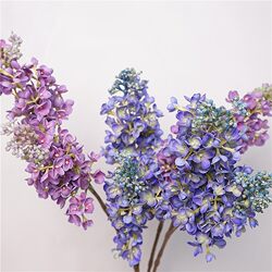 Lilac hand-feeling moisturizing artificial flowers home table decoration floral French purple blue flowers wedding fake flowers