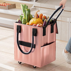 Manufacturer's In-Stock Ultra-Lightweight Hand-Pulled Cart, Foldable Shopping Cart, Small Trolley for Home Use, New Model
