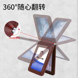 Id Card Holder with Anti-Degaussing Protection, Custom Work Id Badge with Keychain, Employee Name Tag, Factory Card, Meal Card