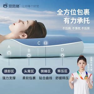 觉觉猪零压记忆枕双芯Pro2深睡慢回弹枕头护颈枕成人学生侧睡好物