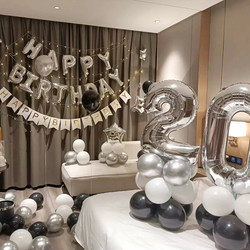 Boys and Girls Birthday Scene Decoration Happy Surprise Party Background Wall Balloons 18Th Birthday Atmosphere Props