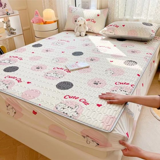 
Summer Class A maternal and baby grade latex cool mat sheets and fittings set machine washable natural cool silk mat