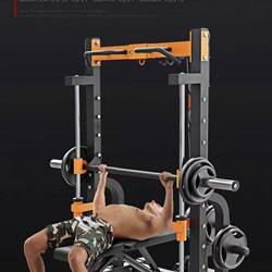 Smith Machine Squat Rack for Home Use, High and Low Pull Commercial Gym Barbell Bench Press Gantry Rack Comprehensive Training Equipment