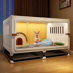 German Imported Rabbit Cage, Special Cage for Rabbits with Toilet, Large Household Cage for Guinea Pigs