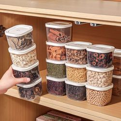 Spice Storage Box for Home Kitchen, Star Anise, Pepper, Aniseed, Dry Spices, Seasoning 3+1 Box Set, Divided Sealed Containers