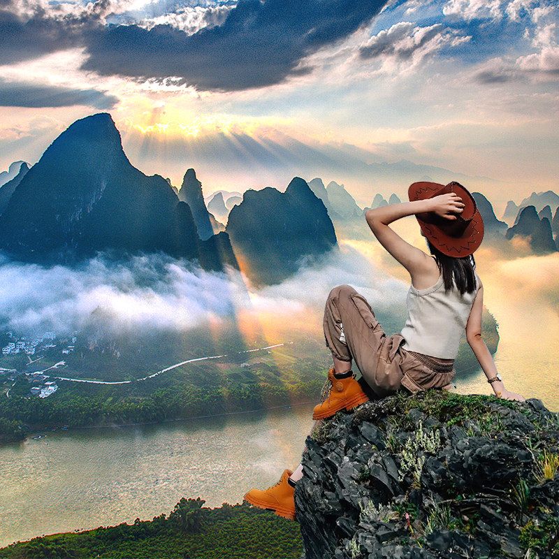 12人小团 桂林旅游4天3晚纯玩漓江四星船阳朔遇龙河双人筏跟团游