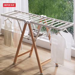 Folding Clothes Drying Rack, Floor-Standing Balcony Indoor and Outdoor Quilt Drying Rack, Bedroom Aluminum Alloy Clothes Rack, Household Clothes Drying Rod