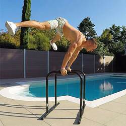 Dual Bar Indoor Home Gym Set for Pull-Ups, Arm Flexion, and Russian Curls