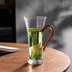 Tea Cup, High Temperature Resistant Glass Cup with Handle, Drinking Cup, Japanese Green Tea Cup, Special Personal Office Tea Cup