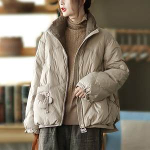 
Factory direct sales winter Korean version white duck down jacket for women loose large size slim thick top fashion down jacket
