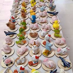 Jingdezhen Ceramic Small Ornaments, Jingdezhen Ceramic Small Animal Spinning Ornaments, Rotating Snake Figurines, Cute and Auspicious
