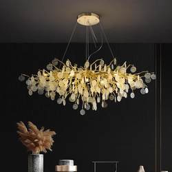 Living room light luxury crystal chandelier luxury atmospheric dining room art branch light European villa French chandelier