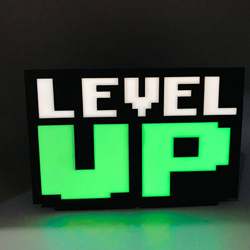 LEVELUP upgraded game atmosphere light mosaic icon light three-position adjustment color-changing voice-activated sound pickup night light