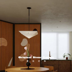 Onirique Snowflake Natural Cloud Stone Chandelier Simple Dining Room Bedroom Living Room French Mid-Century Style Dining Room Main Light