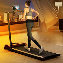 Wood Grain Light Luxury Style Treadmill for Home Use, Small Foldable Multi-Functional Silent Treadmill for Home Indoor Gym Use