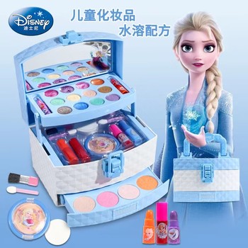 
Disney Children's Cosmetic Set Girls Elsa Princess Makeup Box Birthday Toy Gift Princess Nail Polish