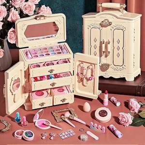 
Little girl cosmetic toy set non-toxic girl's birthday gift kid princess makeup box girl toy